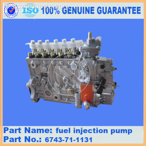 pc300-7 PC360-7 pompe d&#39;injection de carburant 6743-71-1131